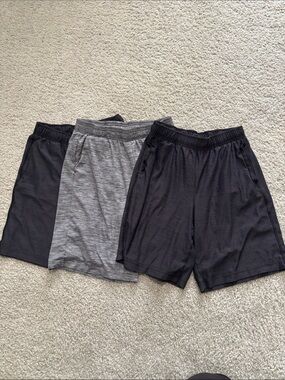 Boys Athletic Mesh Shorts - Black & Gray - Pack